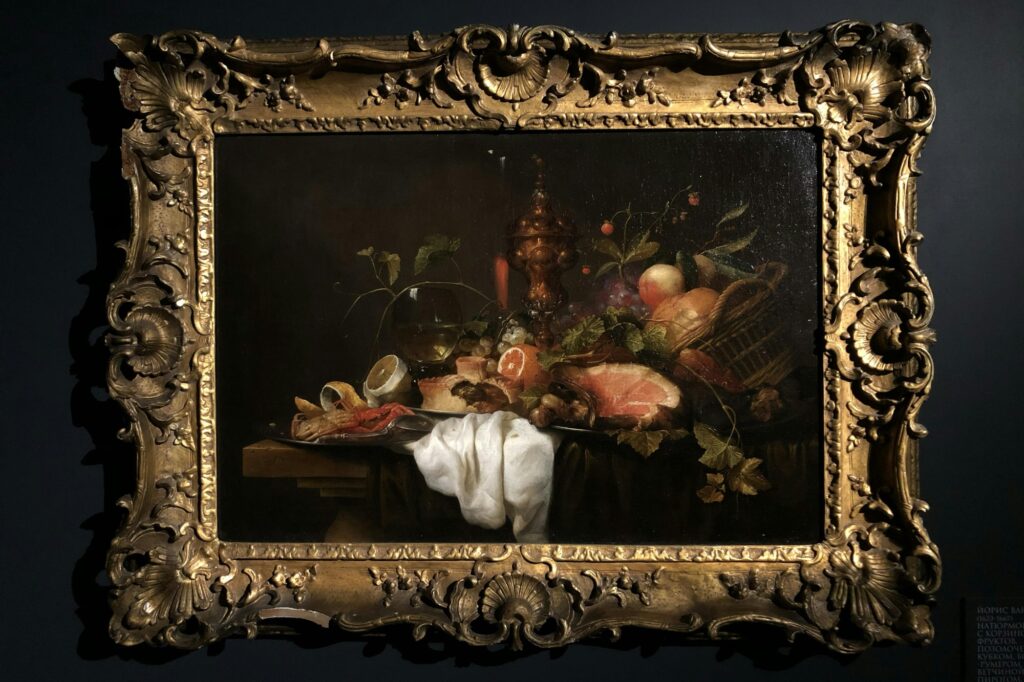 An antique oil painting on the wall in the concept of 'How to Move Valuable and Fragile Items Safely When Moving House to Surbiton'.